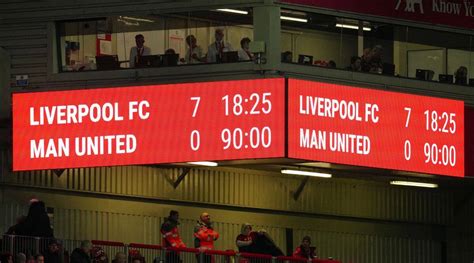 liverpool vs man united scoreboard